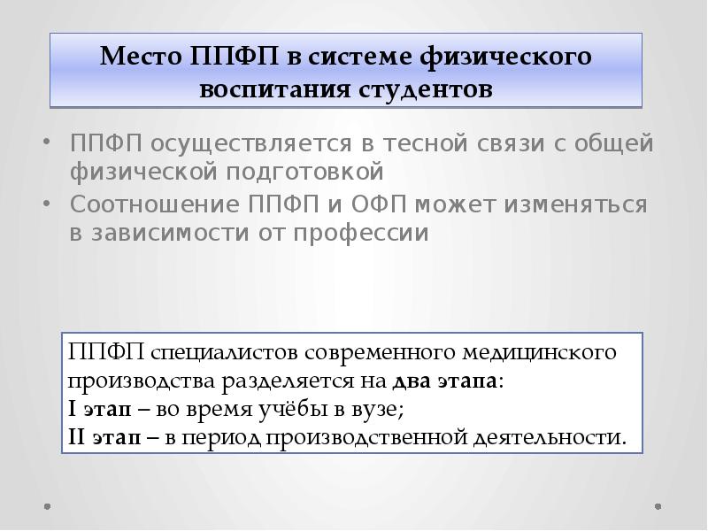 Прикладная физическая подготовка. Место ППФП В системе физического воспитания.. ППФП,задачи. Место ППФП В системе физического воспитания.. ОФП И ППФП. Соотношение ОФП И ППФП.