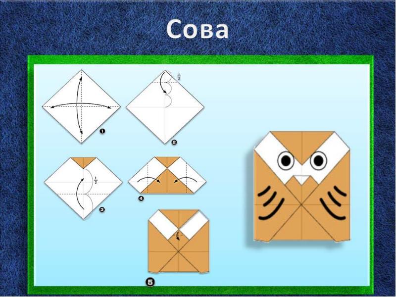 Оригами подготовительная группа схемы