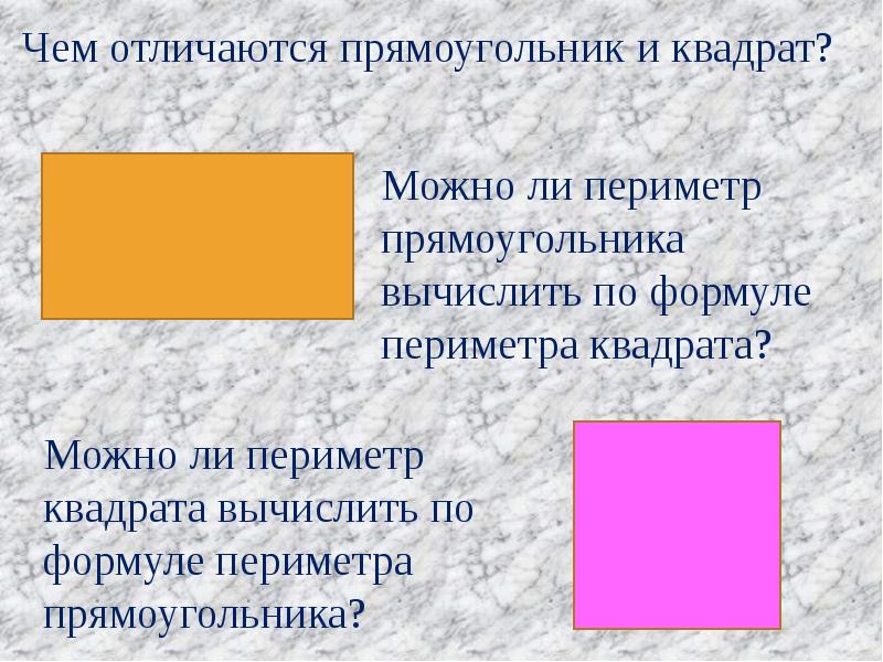 Площадь прямоугольника квадрата. Понятие прямоугольника и квадрата. Площадь квадрата и прямоугольника. Квадрат это прямоугольник. Сходства и различия квадрата и прямоугольника.