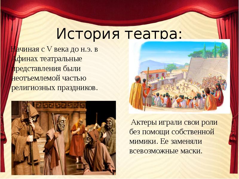 Проект история театра