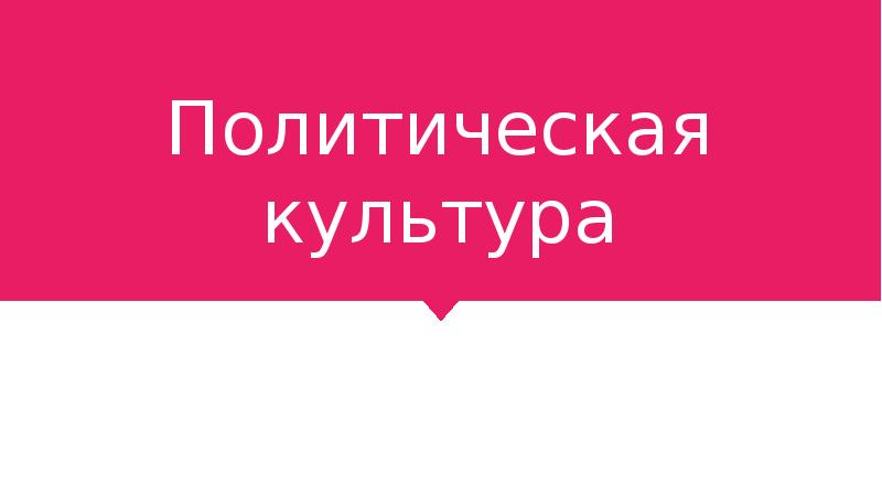 Политическая культура