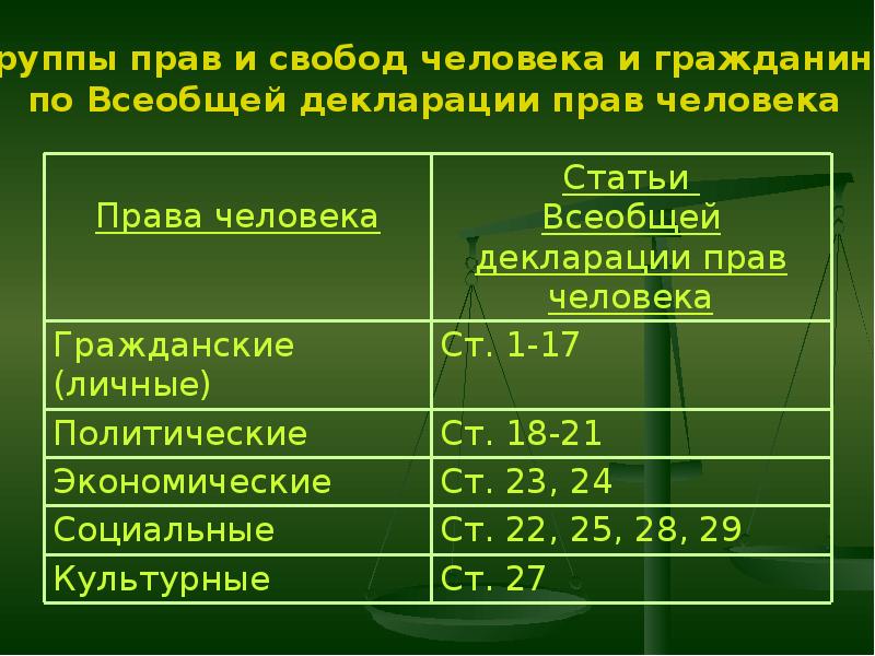 Личные права и свободы человека и гражданина в рф презентация