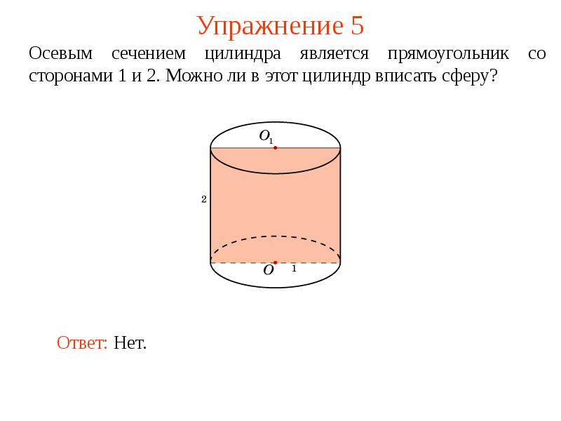 Рисунок осевое сечение цилиндра