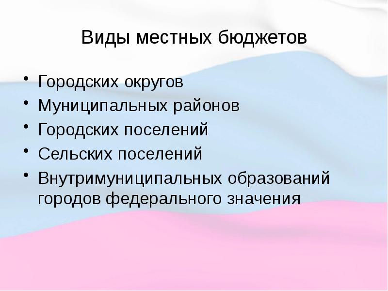 Бюджетная система рф презентация 11 класс