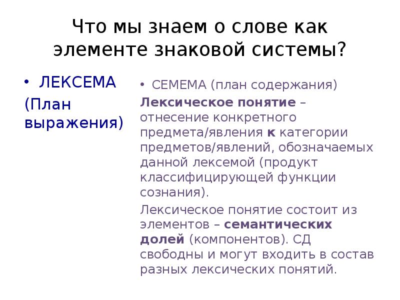 Функции лексем