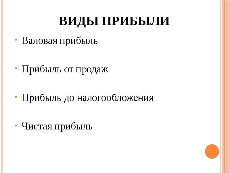 Прибыль организации презентация