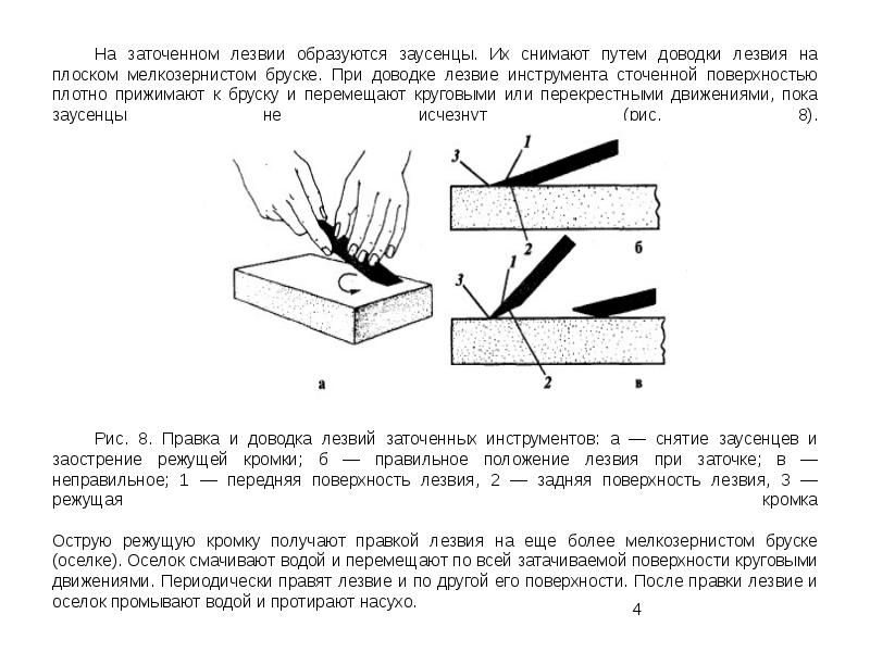 Презентация заточка и настройка дереворежущих инструментов 7 класс презентация