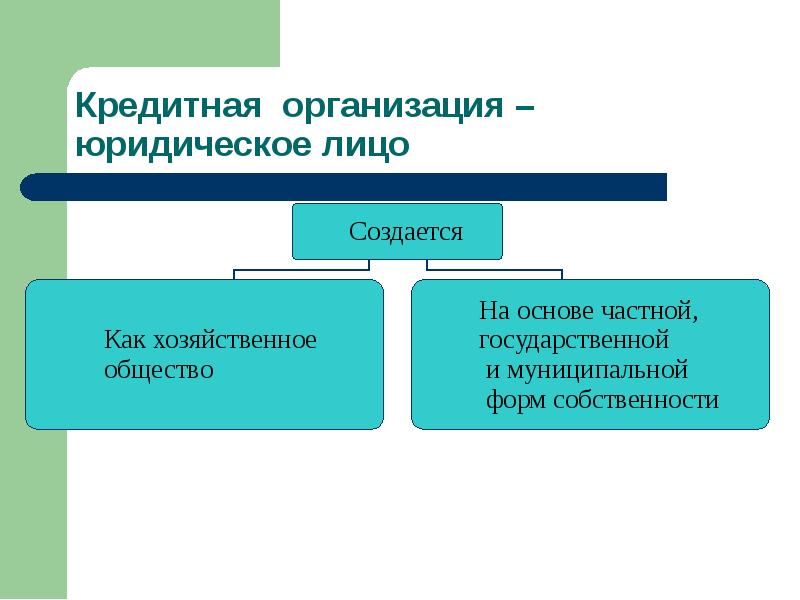 Кредитные организации и кредитные правоотношения