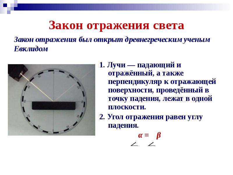 Отражение света закон отражения света плоское зеркало 8 класс презентация