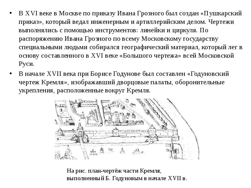 История возникновения чертежа доклад