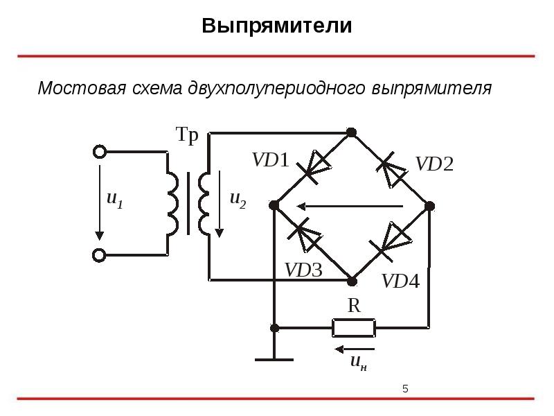 Какое устройство в схеме выпрямителя служит для преобразования переменного питающего напряжения