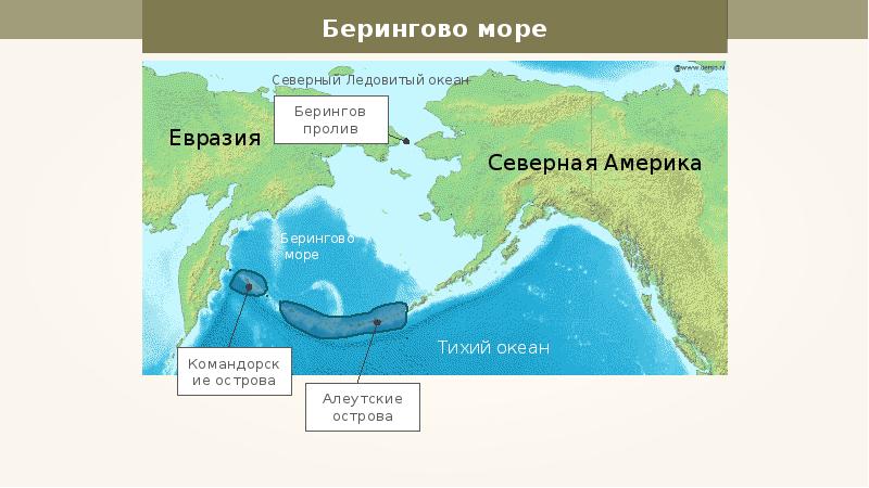 Беренговое море карта