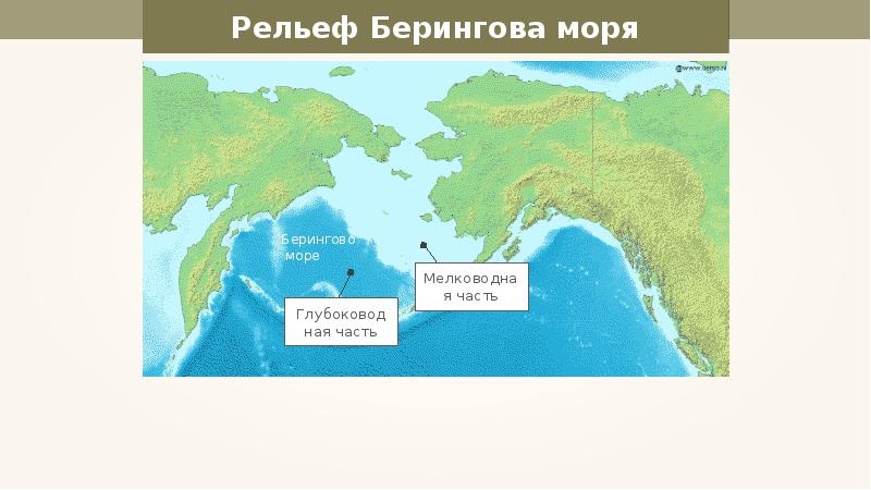 Берингов пролив контурная карта