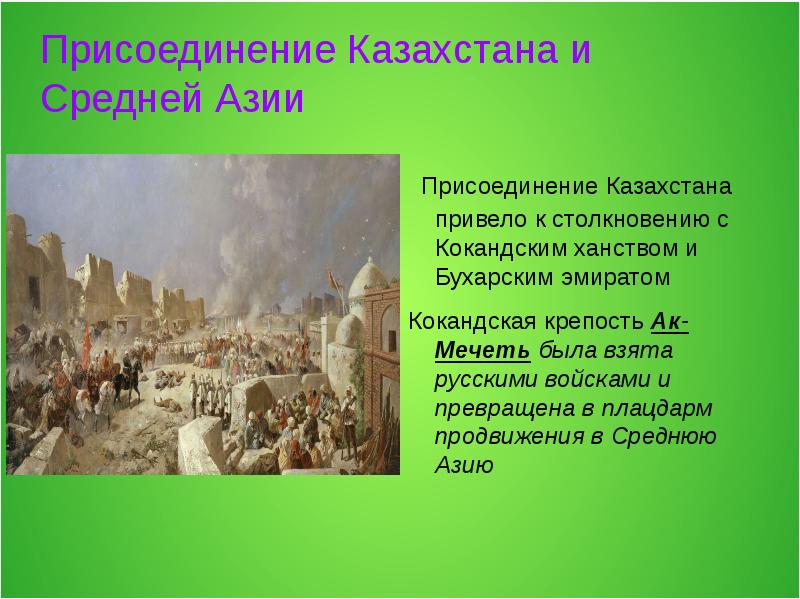 Присоединение средней азии к россии в 19 веке презентация