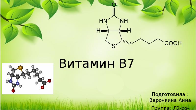 Биотин витамин н презентация