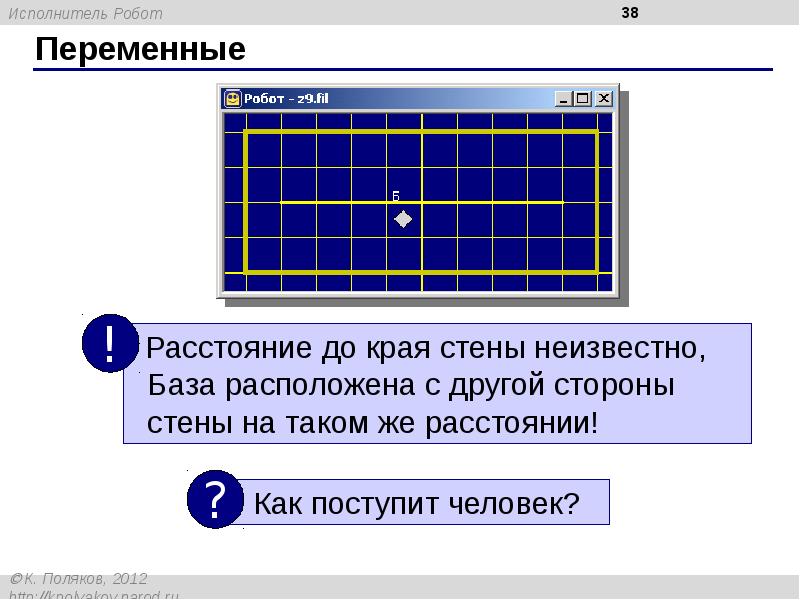 Исполнитель робот презентация