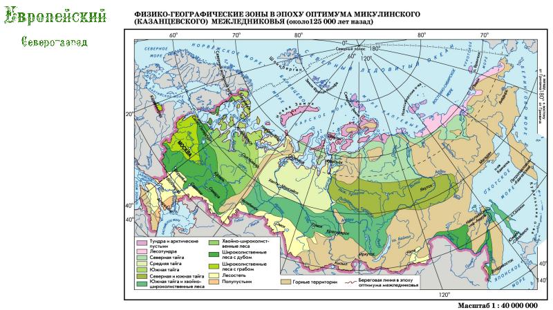 Микулинское межледниковье карта