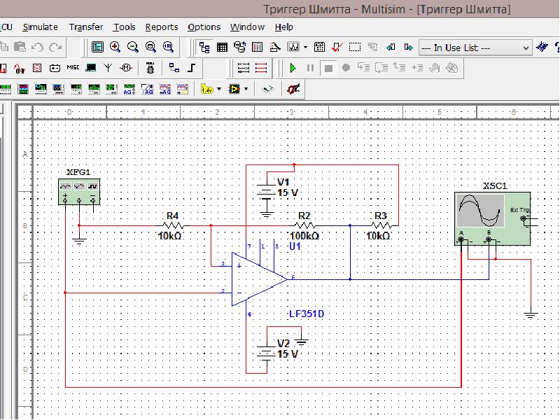 Как построить схему в мультисим
