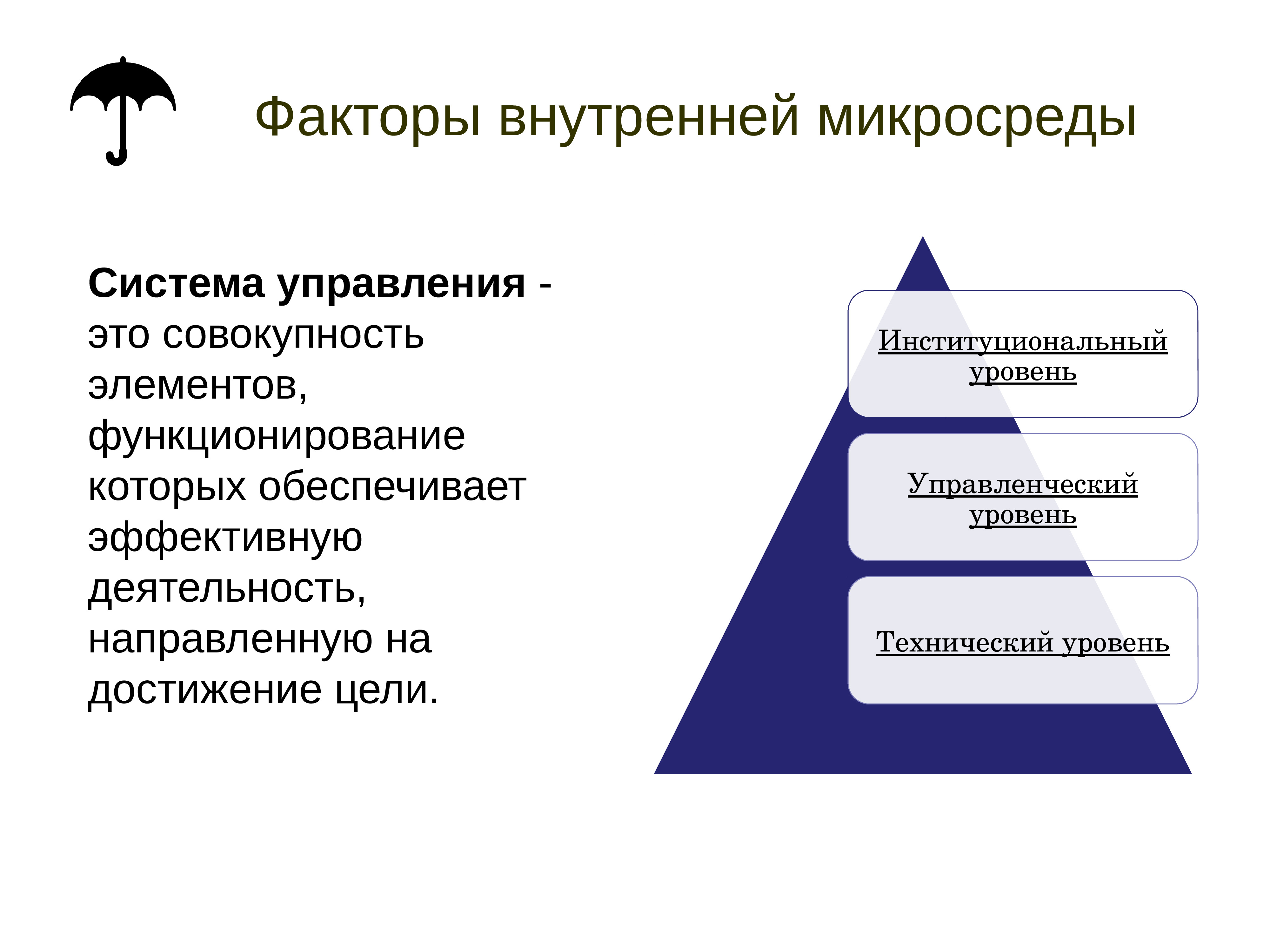 Факторы целей. Факторы внутренней микросреды. Внутренние факторы на достижение целей. Внутренние производственные факторы. Способы управления факторами микросреды.