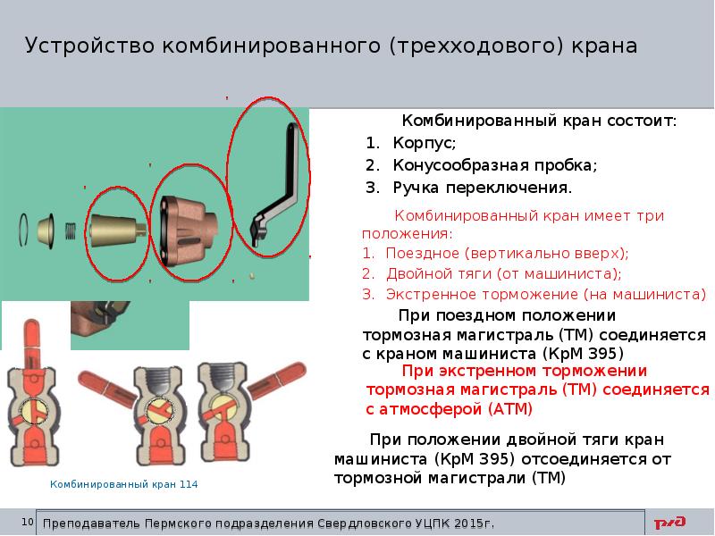 Положение устройства. Комбинированный кран двойной тяги. Комбинированный кран машиниста 114. Положения комбинированного крана. Положения комбинированного крана 114.