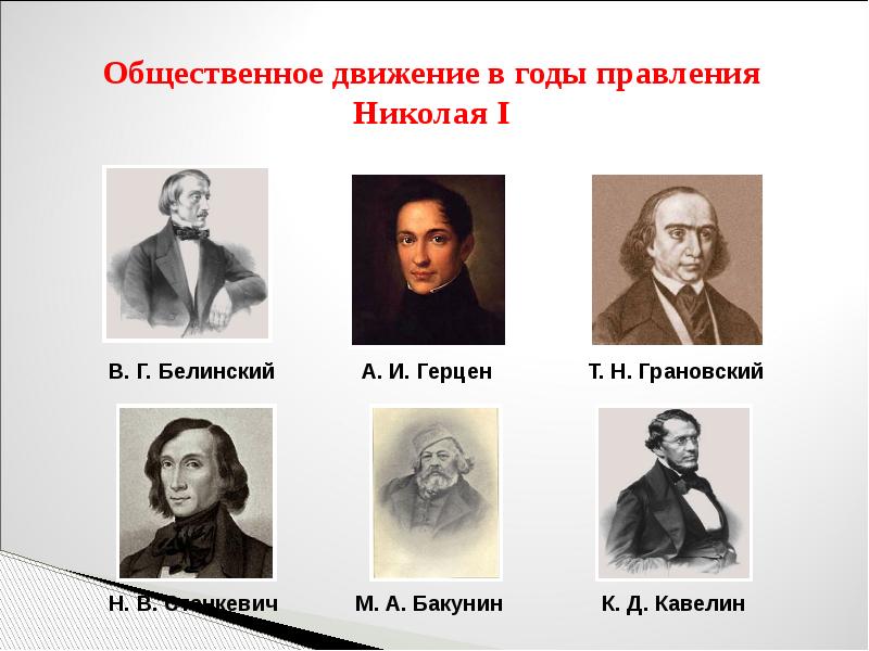 Вторая четверть 19 века. Представители общественного движения. Участники общественного движения. Белинский Общественное движение. Общественные деятели при Николае 1.