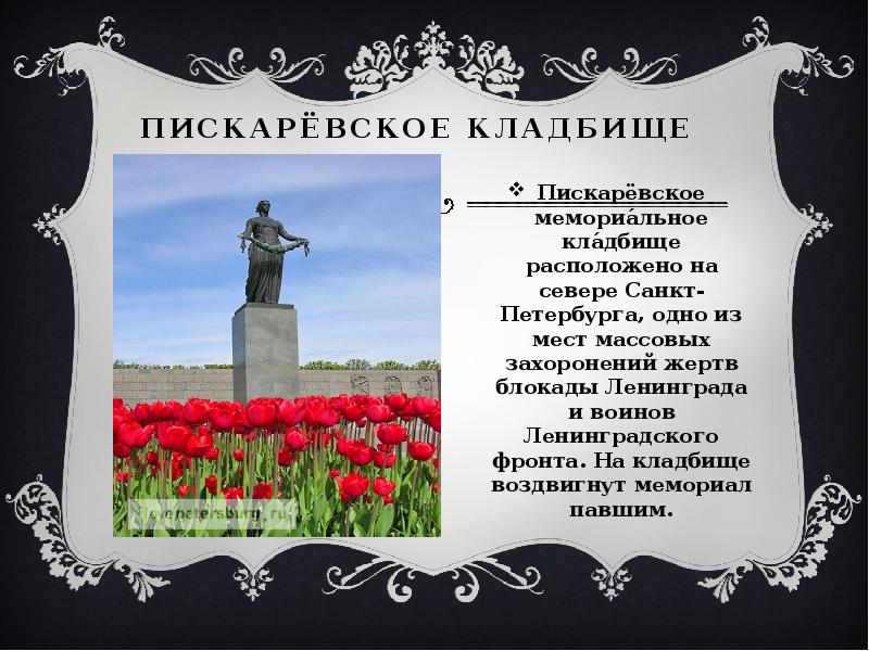 Карта пискаревского кладбища