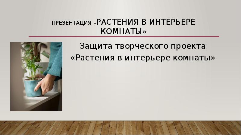 Растения в интерьере квартиры презентация