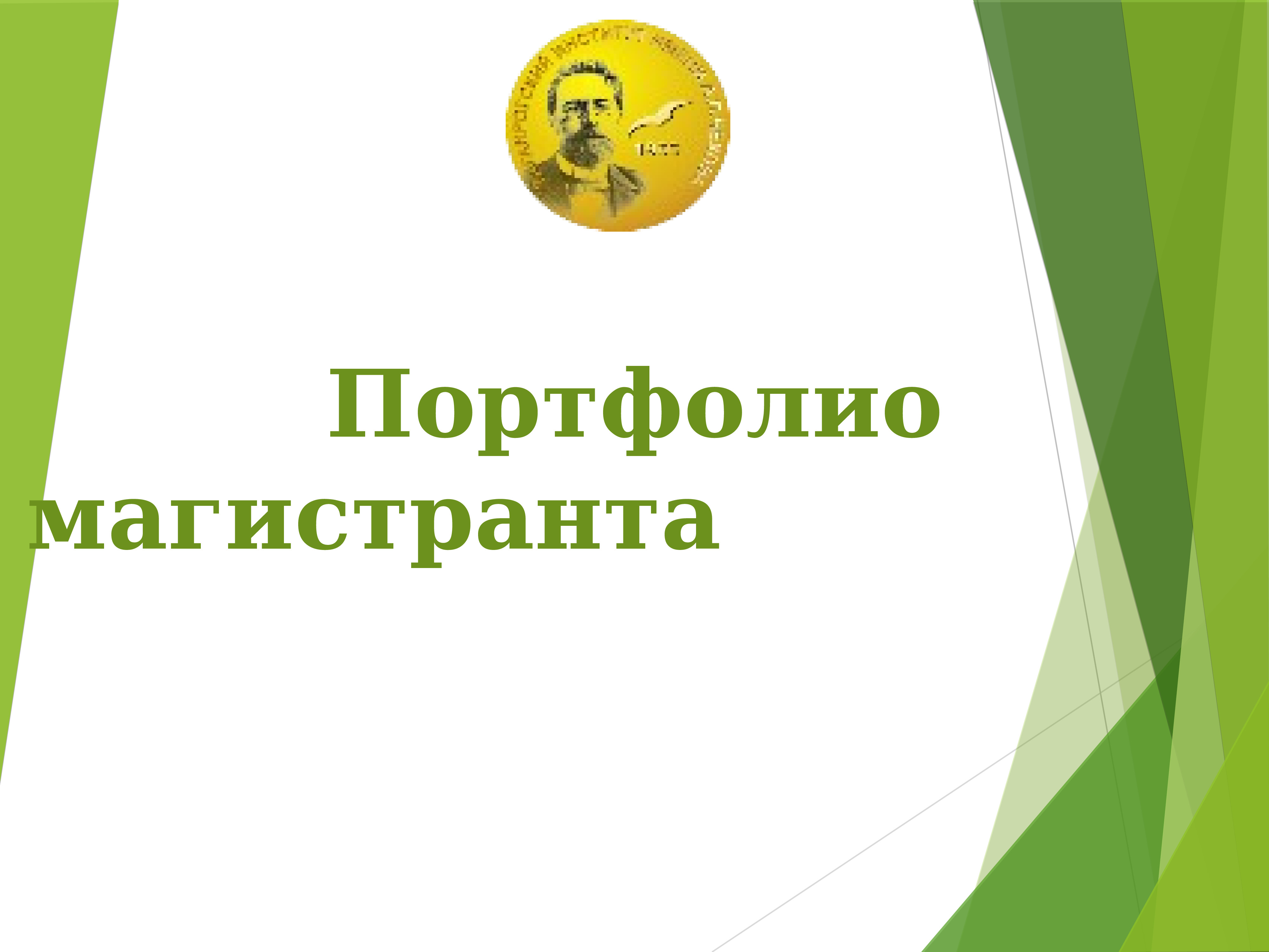 Портфолио магистранта образец