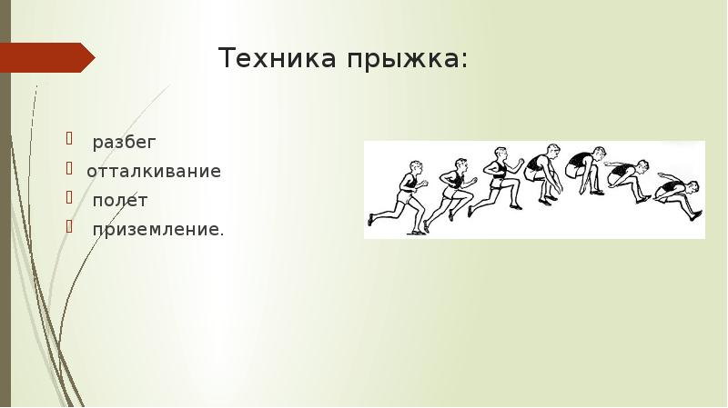 План конспект техника прыжка в длину способом согнув ноги