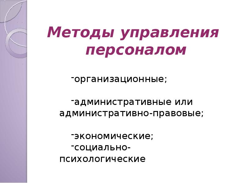 Методы управления персоналом презентация