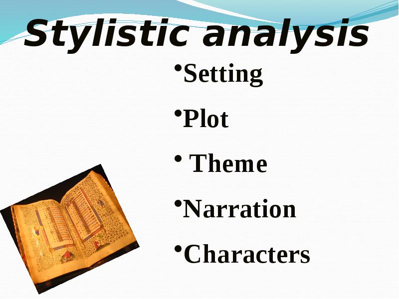 thesis on stylistic analysis of novel