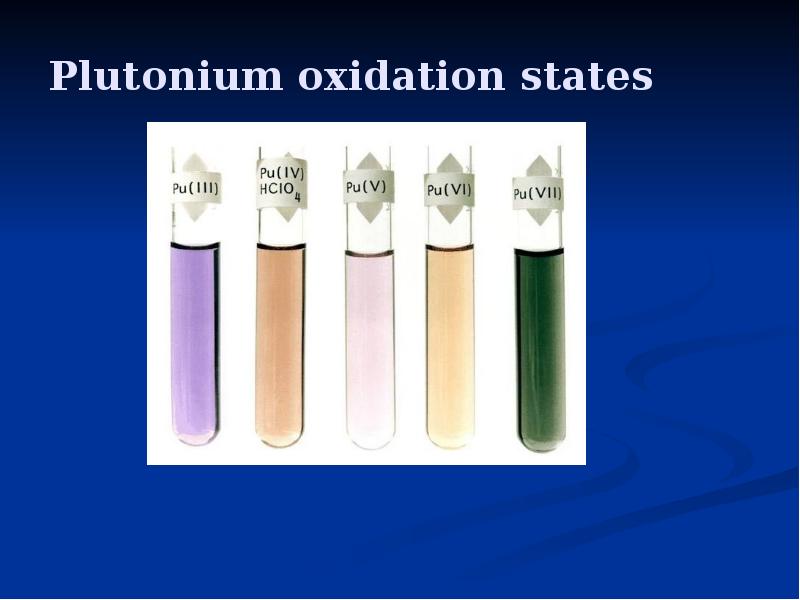 Plutonium oxidation states Plutonium oxidation states