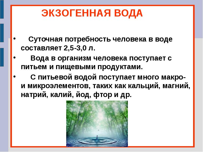 Вода гигиена презентация