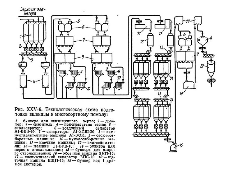 Производство муки схема технологическая схема