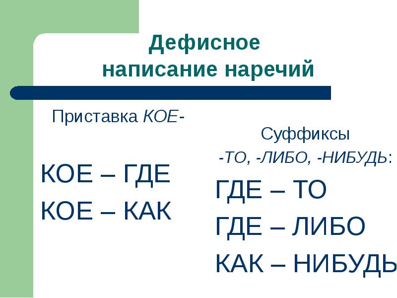 Дефисное написание наречий 6 класс презентация