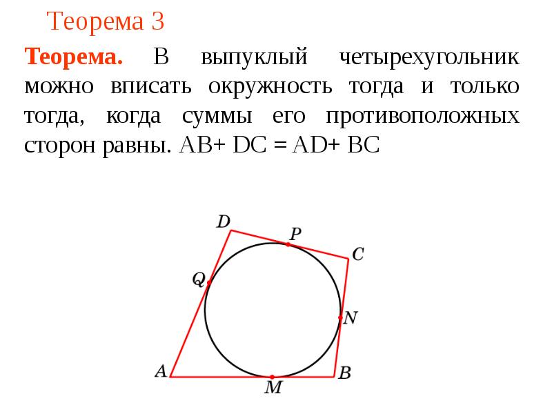 Радиус вписанной окружности многоугольника