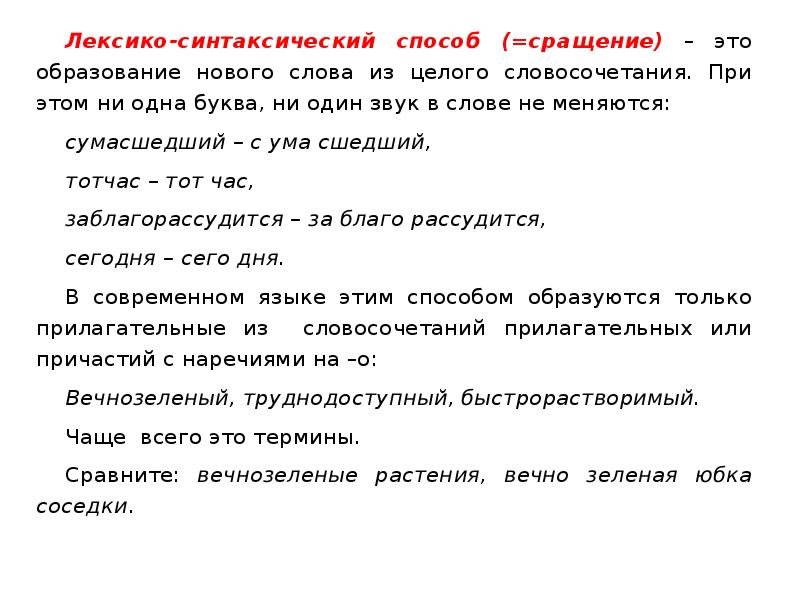 Словообразовательные нормы презентация