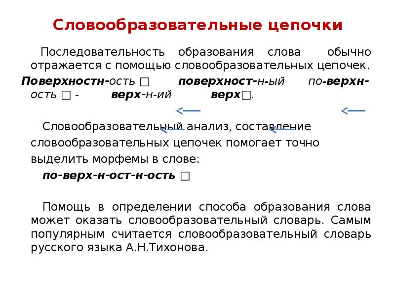 Турпоход способ словообразования