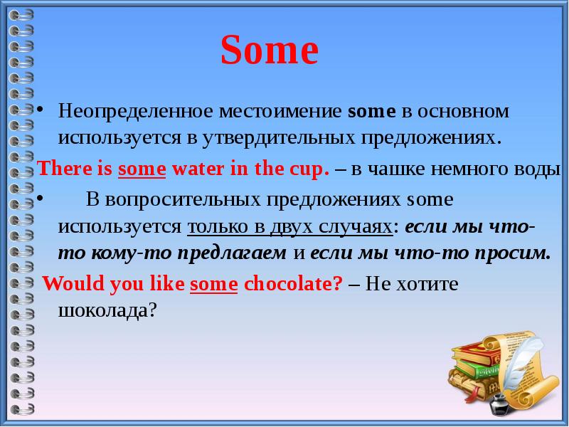 Правило some any no презентация