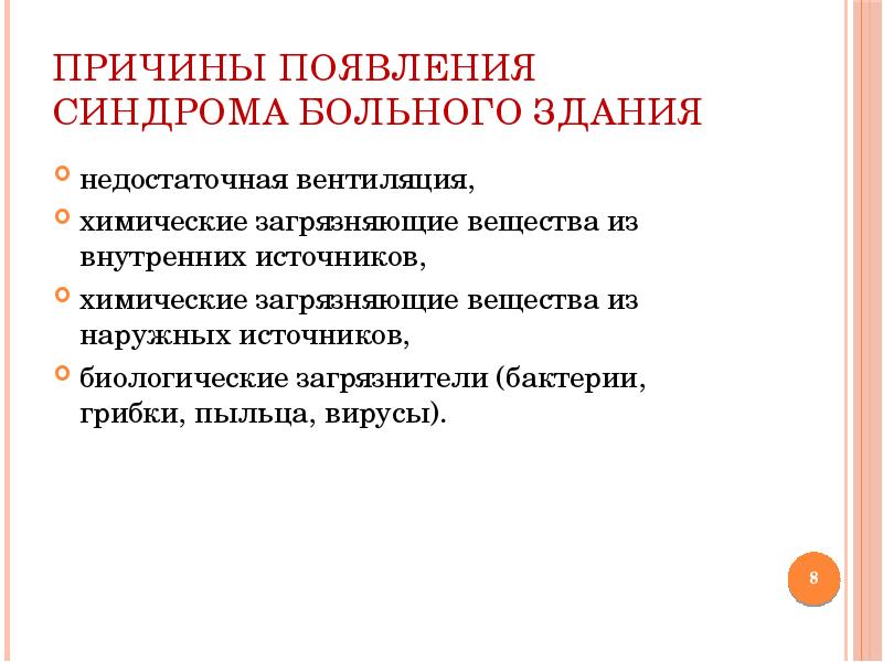 Синдром больного здания. Синдром больного здания