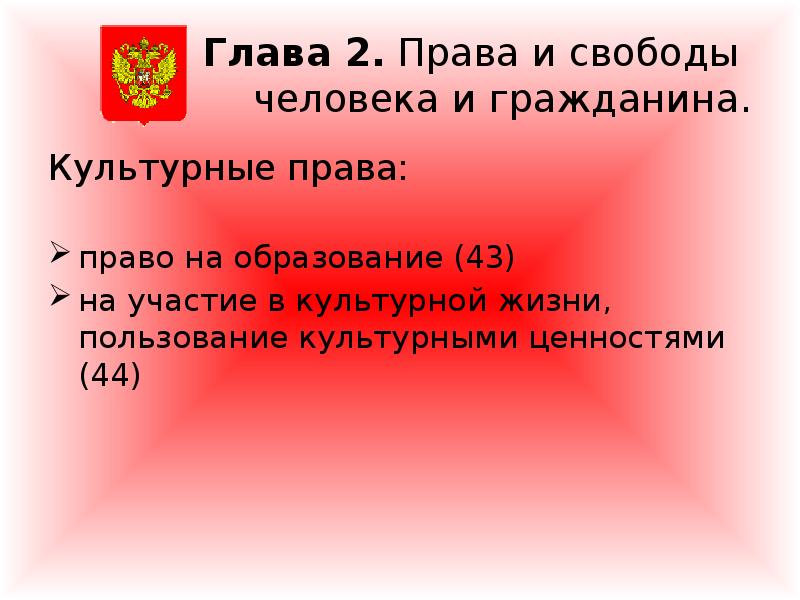 Права человека по конституции рф презентация