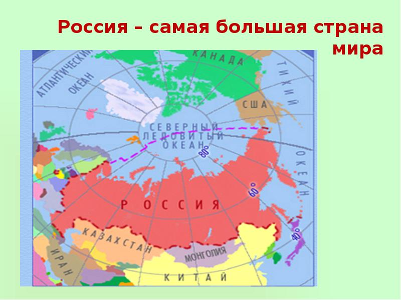 Конспект урока россия на карте. Россия самая большая Страна. Тема урока Россия на карте. Карта России в мире.
