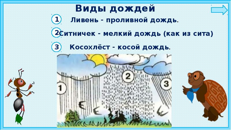 Конспект дождь. Виды дождя. Виды дождя для детей. Ливень ситничек косохлёст. Виды дождей 3 класс.