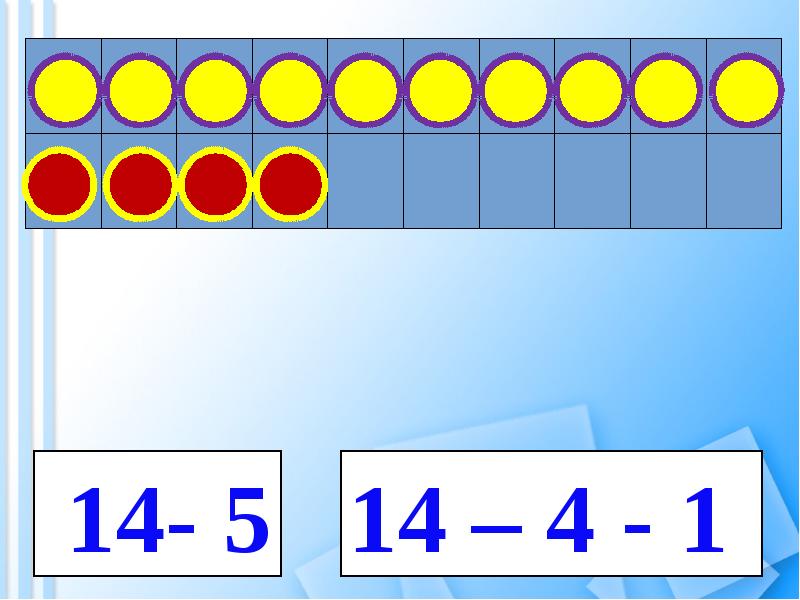 Вычитаем 14 14 6 5. Математика вычитание 14-.
