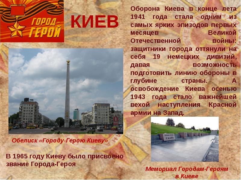 Города герои презентация