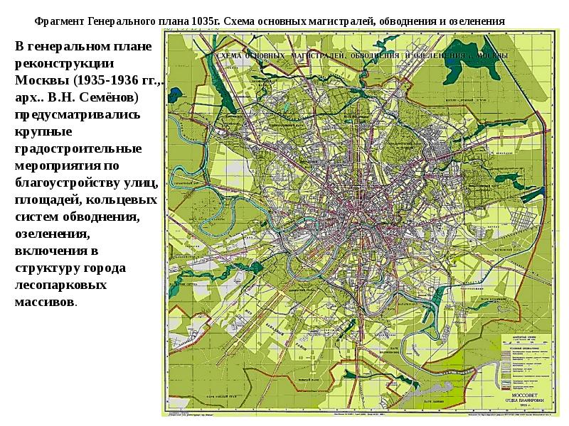 Карта москвы 1935 года