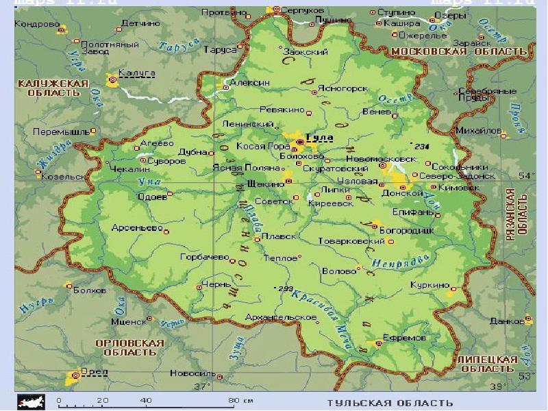 Тула карта россии с городами