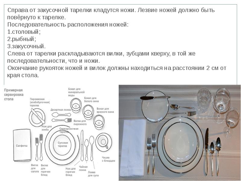 Сервировка стола к обеду 6 класс технология презентация