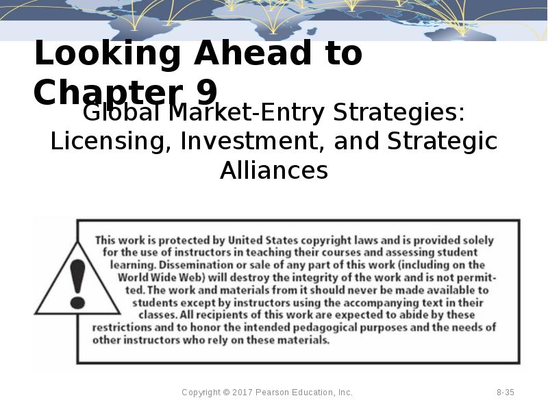 Looking Ahead to Chapter 9 Global Market-Entry Strategies: Licensing, Investment, and