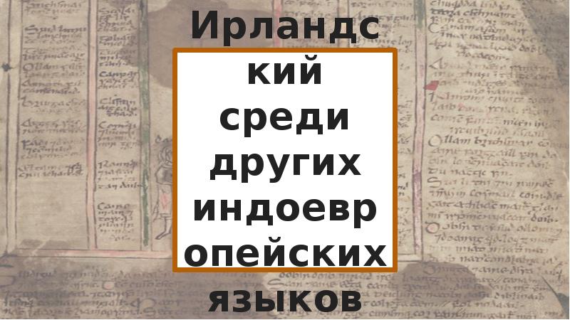 Реферат: Ирландский язык